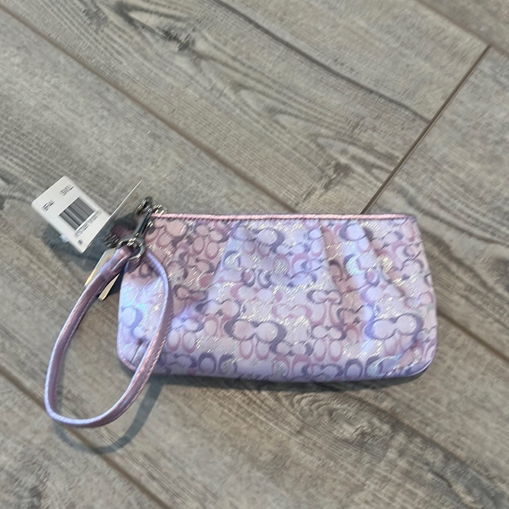 Purple Coach Wristlet